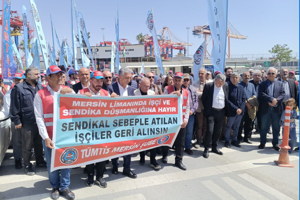 Mersin Port Workers Continue Strike Into 103rd Day