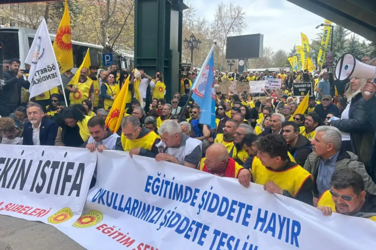 Students and teachers protest the systemic government policies in Turkey that have made schools less safe 