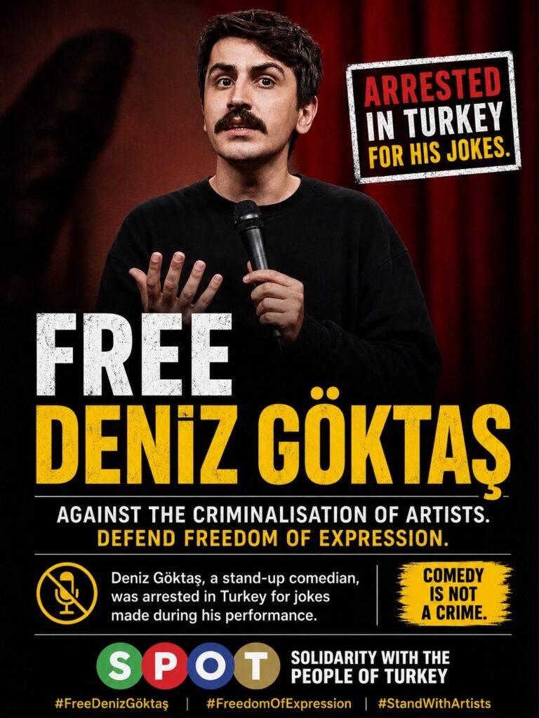 SPOT Statement on the arrest of Deniz Göktaş